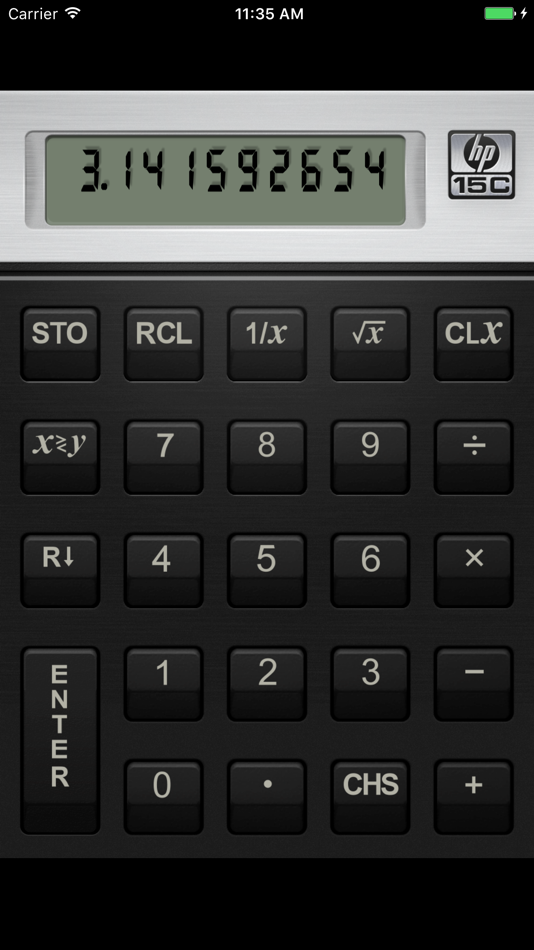 #2. HP 15C Calculator (iOS) بواسطة: MORAVIA Consulting, spol. s r.o.