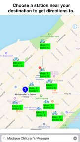 Bike Stations Madison screenshot