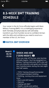 USAF Delayed Entry Program screenshot
