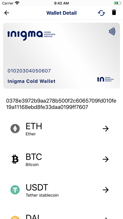 Inigma BTC/ETH Smart Wallet screenshot 2