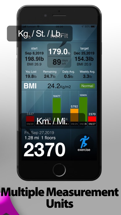 notFit Pedometer & Weight Loss Screenshot