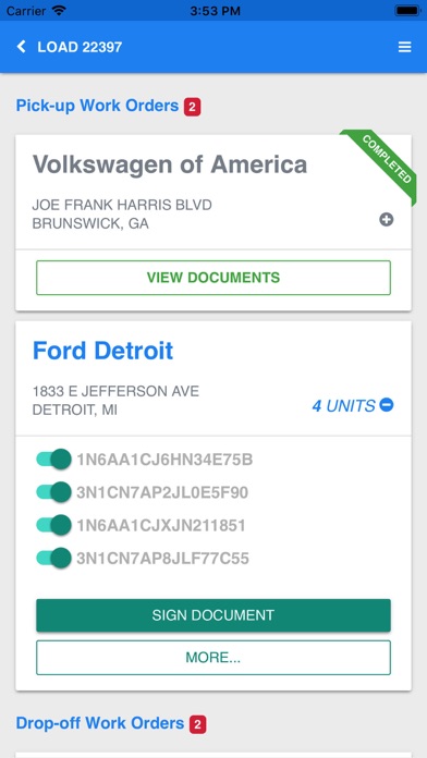 CFY Trucking EPOD Screenshot