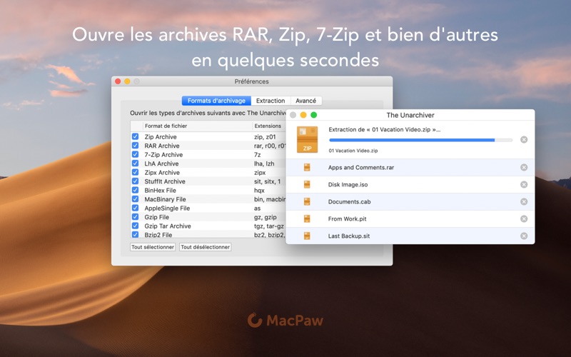 Screenshot #1 pour The Unarchiver