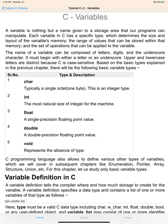 Screenshot #5 pour Tutorial for C