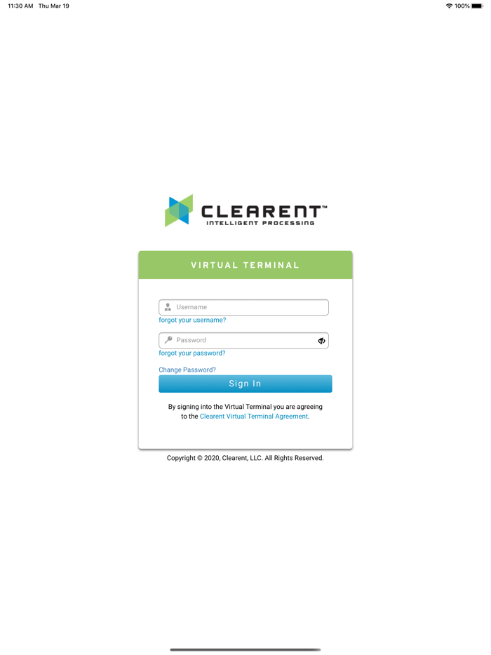 Clearent Virtual Terminal