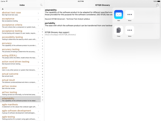 Screenshot #6 pour ISTQB Glossary
