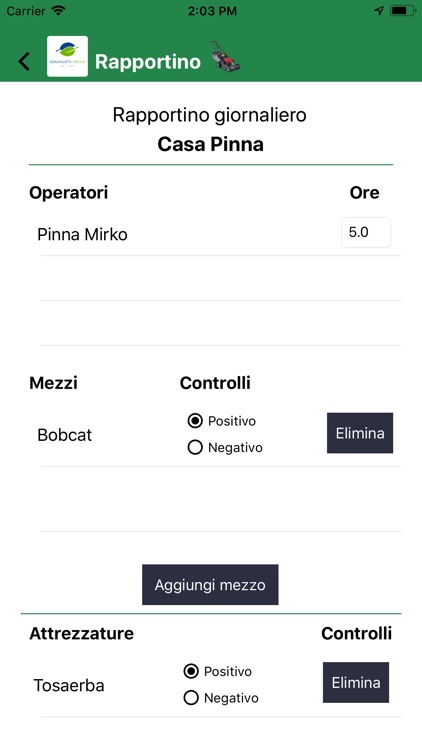 Rapportini Giornalieri