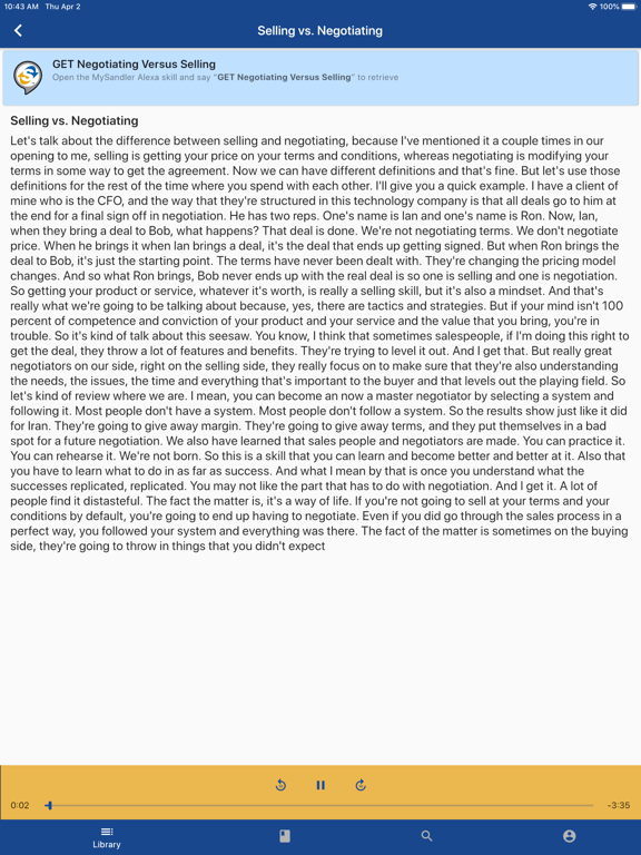 My Sandler iPad screenshot 4 - Business app