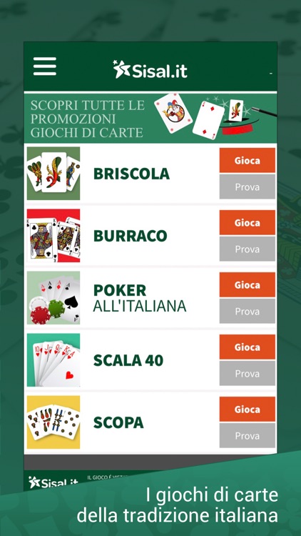 Sisal Giochi di Carte