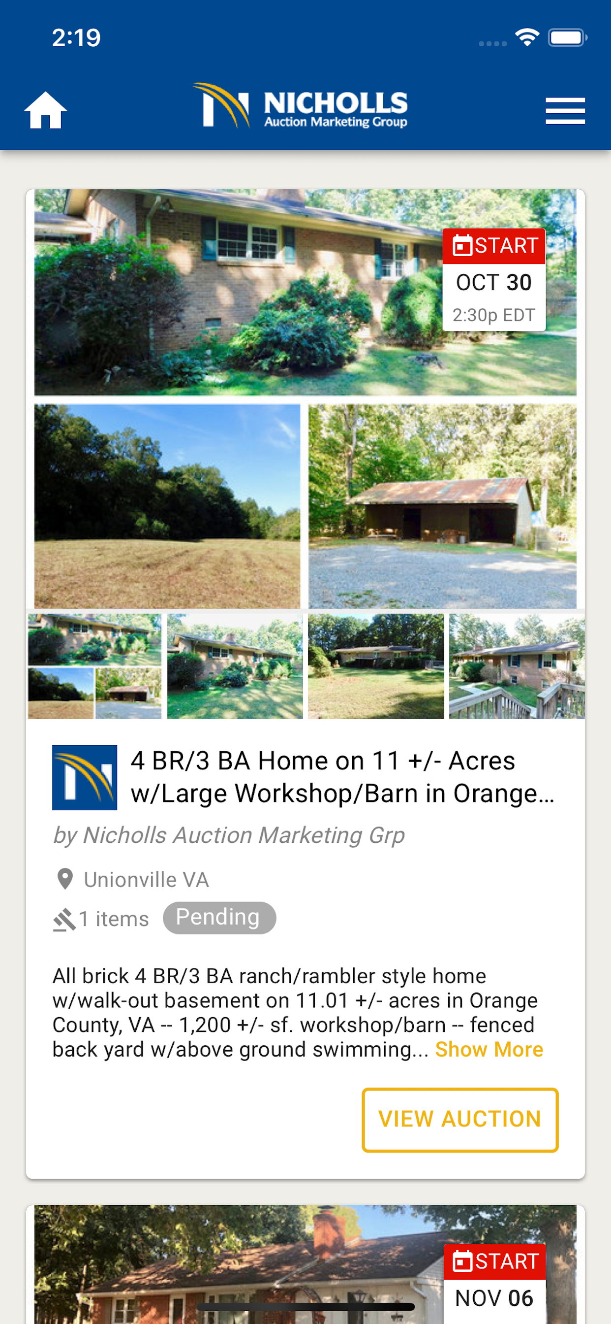 Nicholls Auction Group screenshot 3
