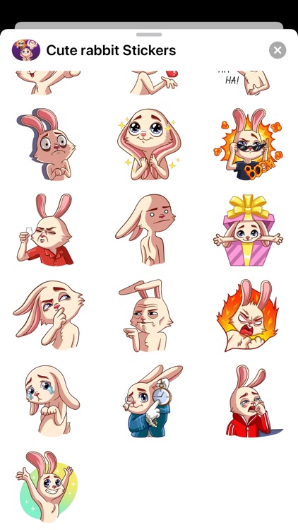 New Lovely Rabbit Stickers HD