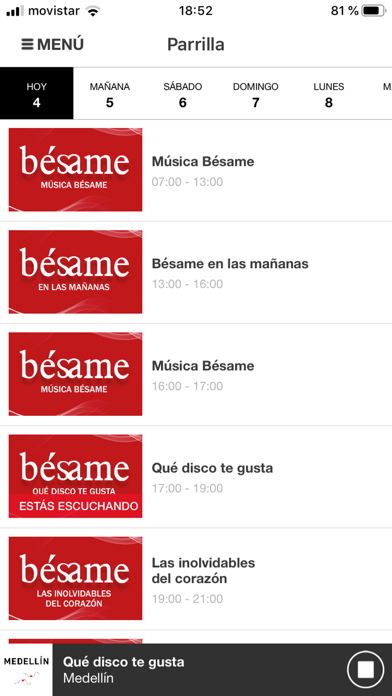 BésameFM para iPhone Screenshot