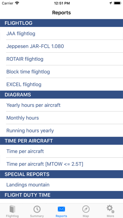 ROTAIR FlightLog Screenshot