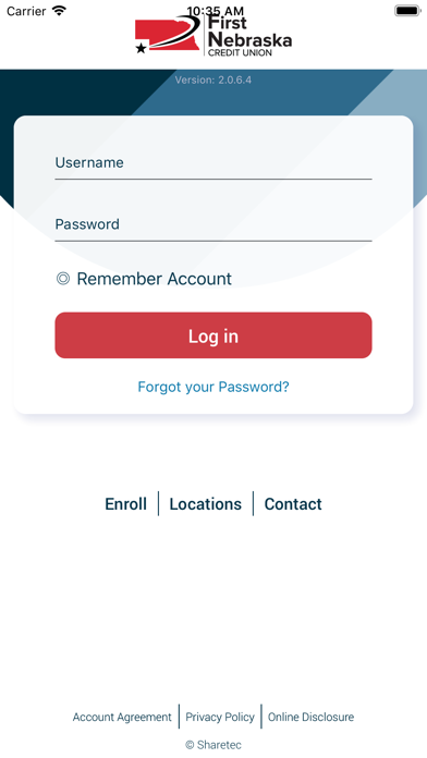 First Nebraska CU Mobile Screenshot
