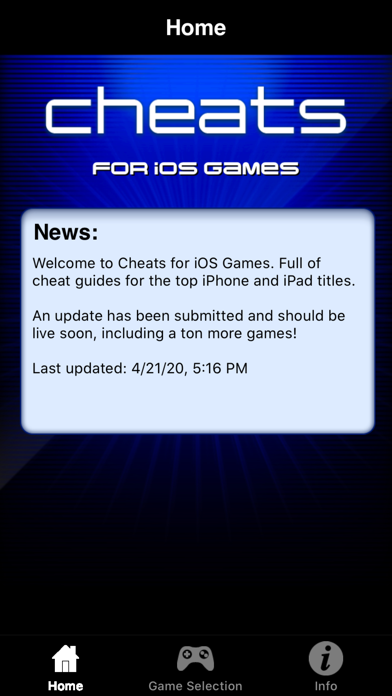 Screenshot #1 pour Mobile Cheats for iOS Games