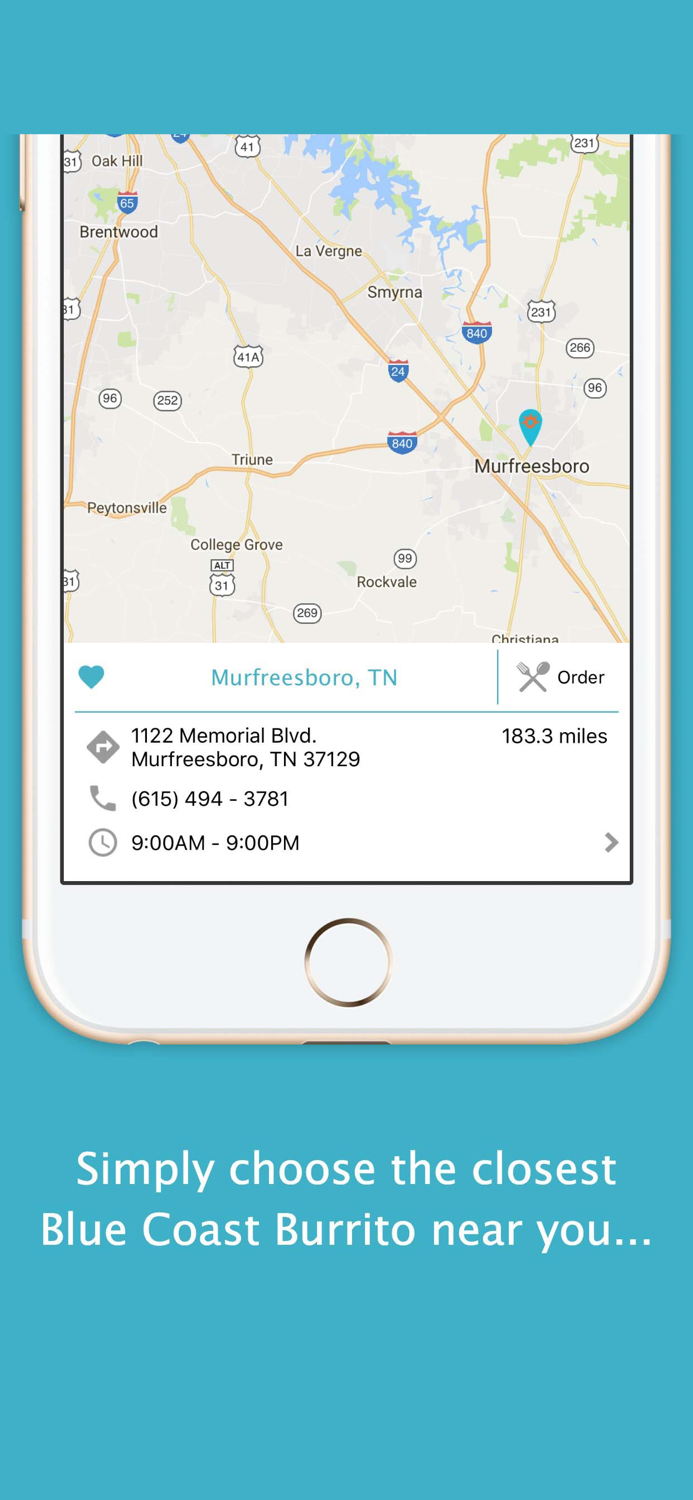 Blue Coast Burrito App