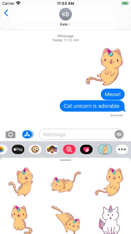 Cat Unicorn Stickers