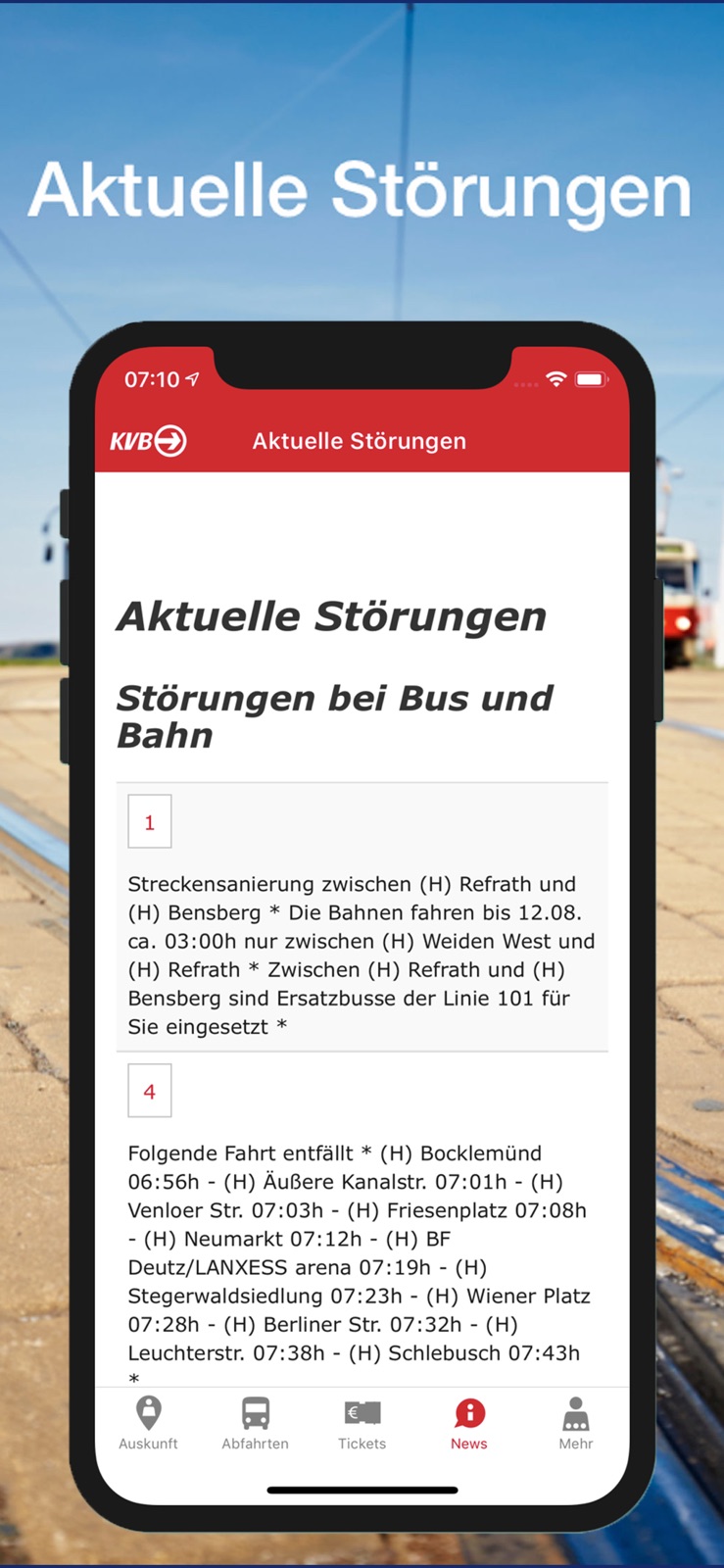 KVB-App iphone screenshot 4