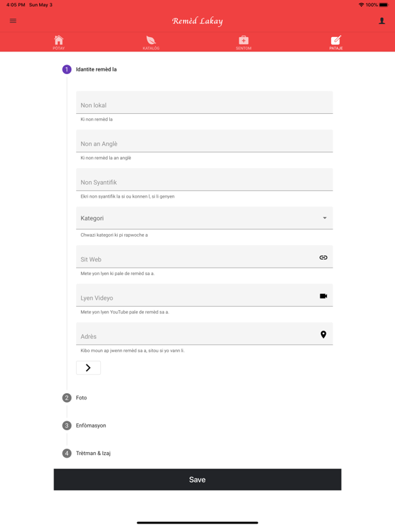 Remed Lakay iPad screenshot 5 - Medical app