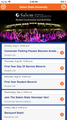 Salem State University Events screenshot 2