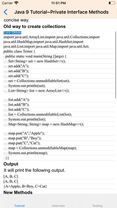 Tutorial for JAVA SE 9 Screenshot