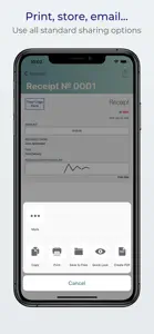 Receipts: create, print & mail screenshot #5 for iPhone