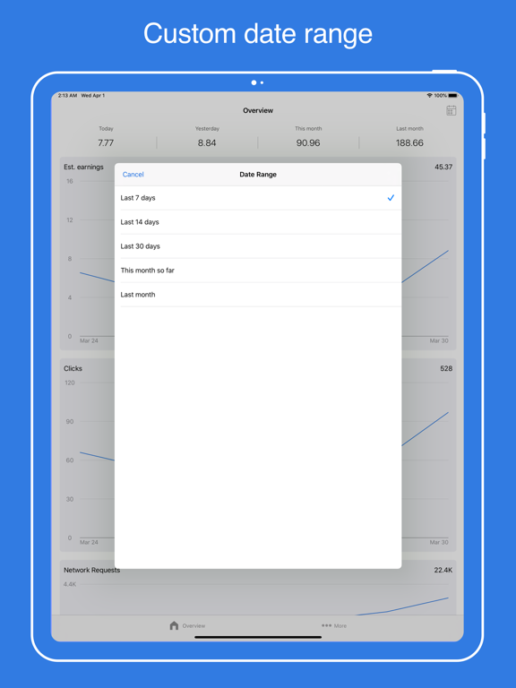 AdsEarnings - See Ads income iPad screenshot 4 - Developer Tools app
