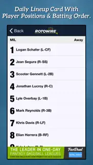 daily baseball lineups iphone screenshot 2