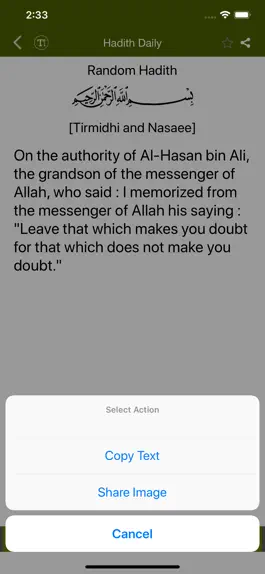 Game screenshot Hadith Daily for Muslims hack