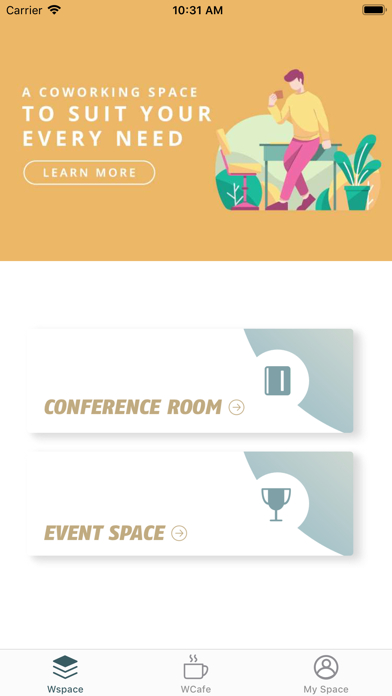 Screenshot #1 pour WSPACE Coworking App