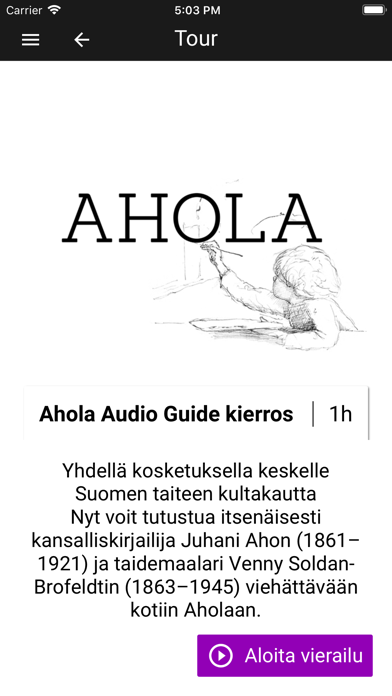 Screenshot #1 pour Ahola Audio Guide