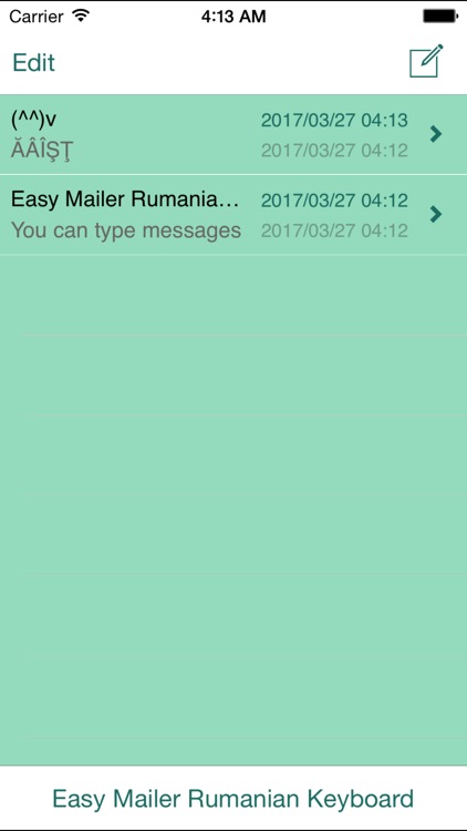 Easy Mailer Rumanian Keyboard