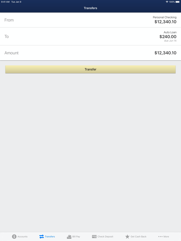 Xplore FCU Mobile Banking iPad screenshot 4 - Finance app