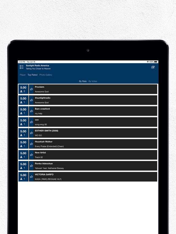 Sunlight Radio America iPad screenshot 3 - Music app
