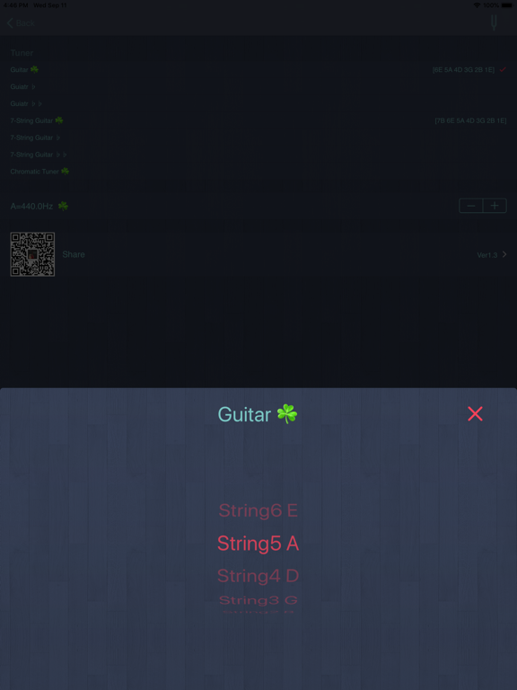 X Guitar Tuner Pro iPad screenshot