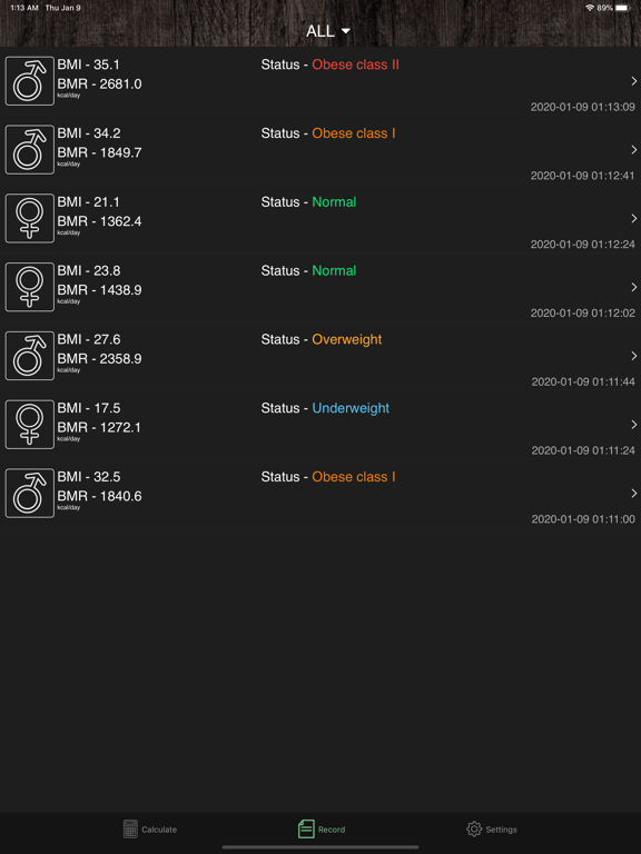 BMI&BMR Calculator iPad screenshot 2 - Health & Fitness app