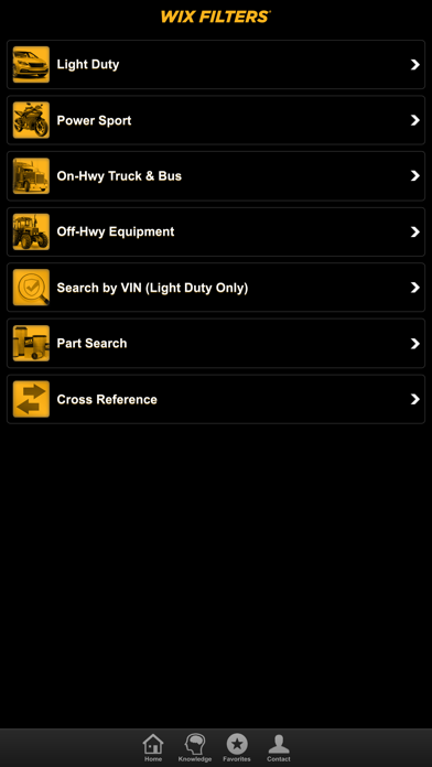Wix Filters Mobile Catalog Screenshot
