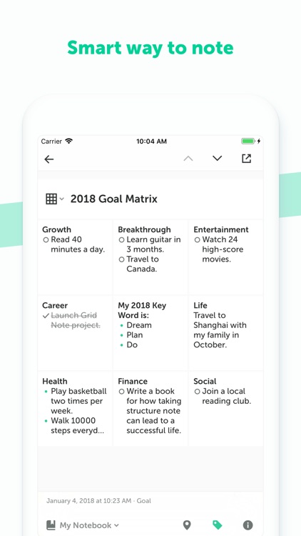 Grid Note - Smart way to note