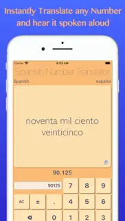 spanish numbers translator iphone screenshot 2