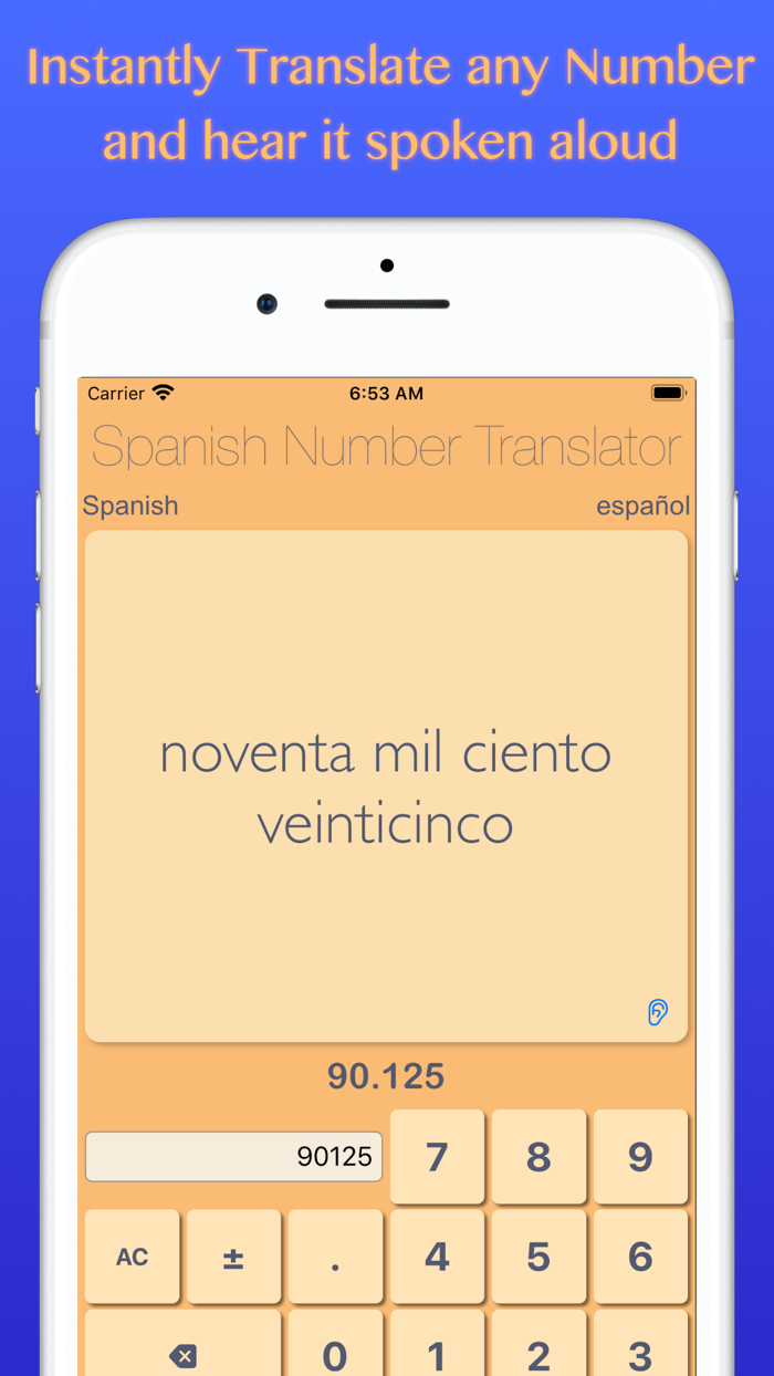 Spanish Numbers Translator