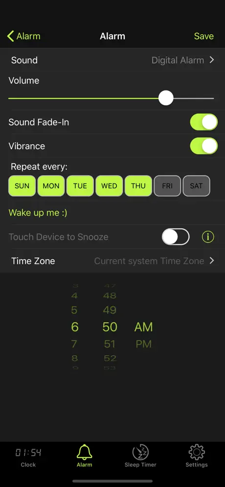 Alarm Clock: & Sleep Timer