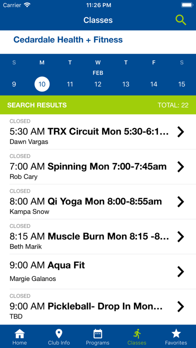 Cedardale Health + Fitness Screenshot