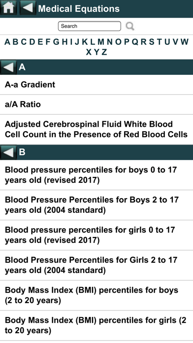 EBMcalc Pediatrics Screenshot