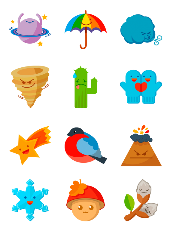 Screenshot #4 pour Cutest Weather Stickers