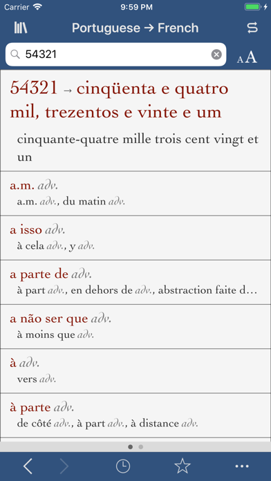 Ultralingua French-Portuguese Screenshot