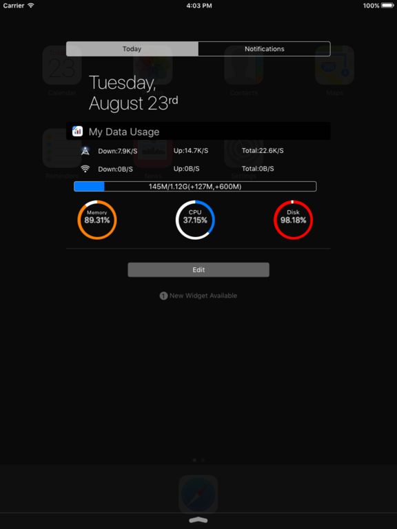 Screenshot #4 pour My Data Usage Cellular Widget