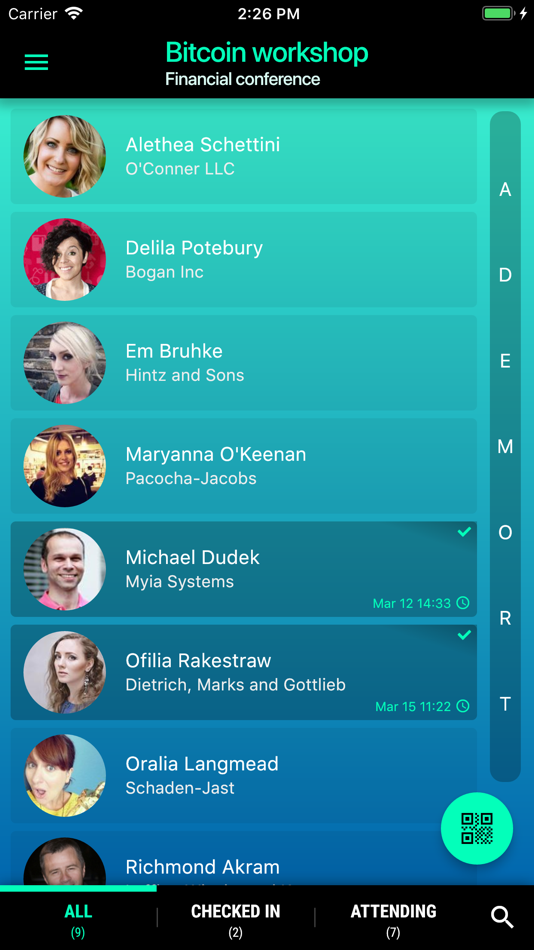#3. Myia Check-In for organizers (iOS) By: Myia Systems