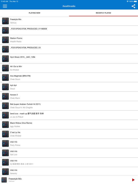 ihealthradio iPad screenshot 2 - Music app