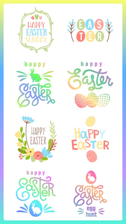 Happy Egg Hunt Easter Stickers
