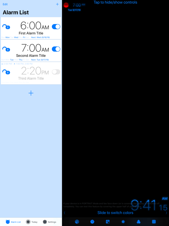 Memory Alarm Clock iPad screenshot 4 - Utilities app